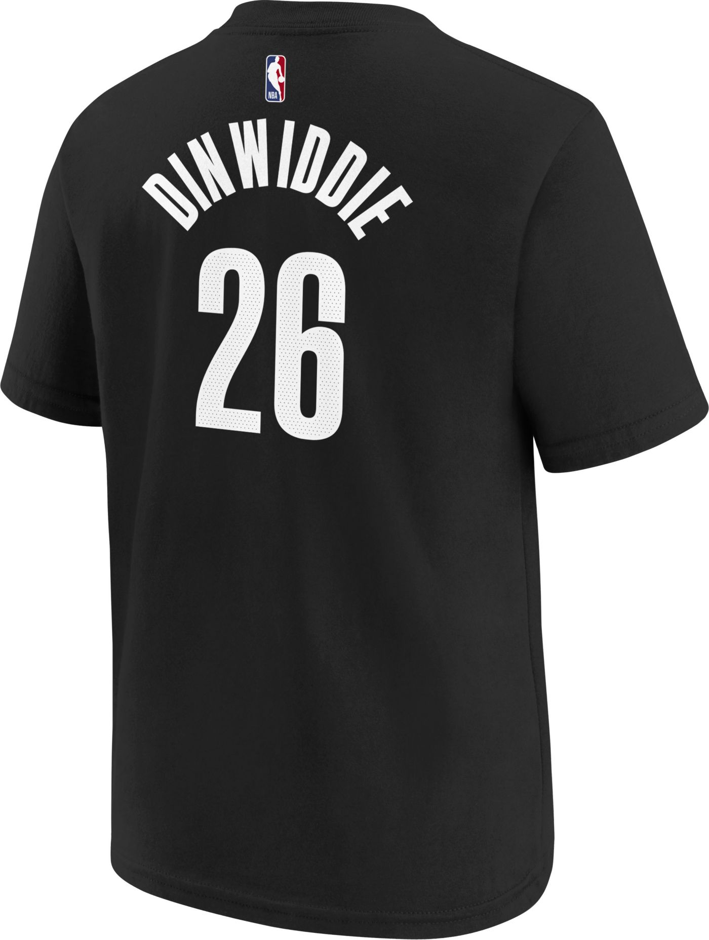 Nike Youth 2023 24 City Edition Brooklyn Nets Spencer Dinwiddie 26 Black T Shirt Dick s Sporting Goods