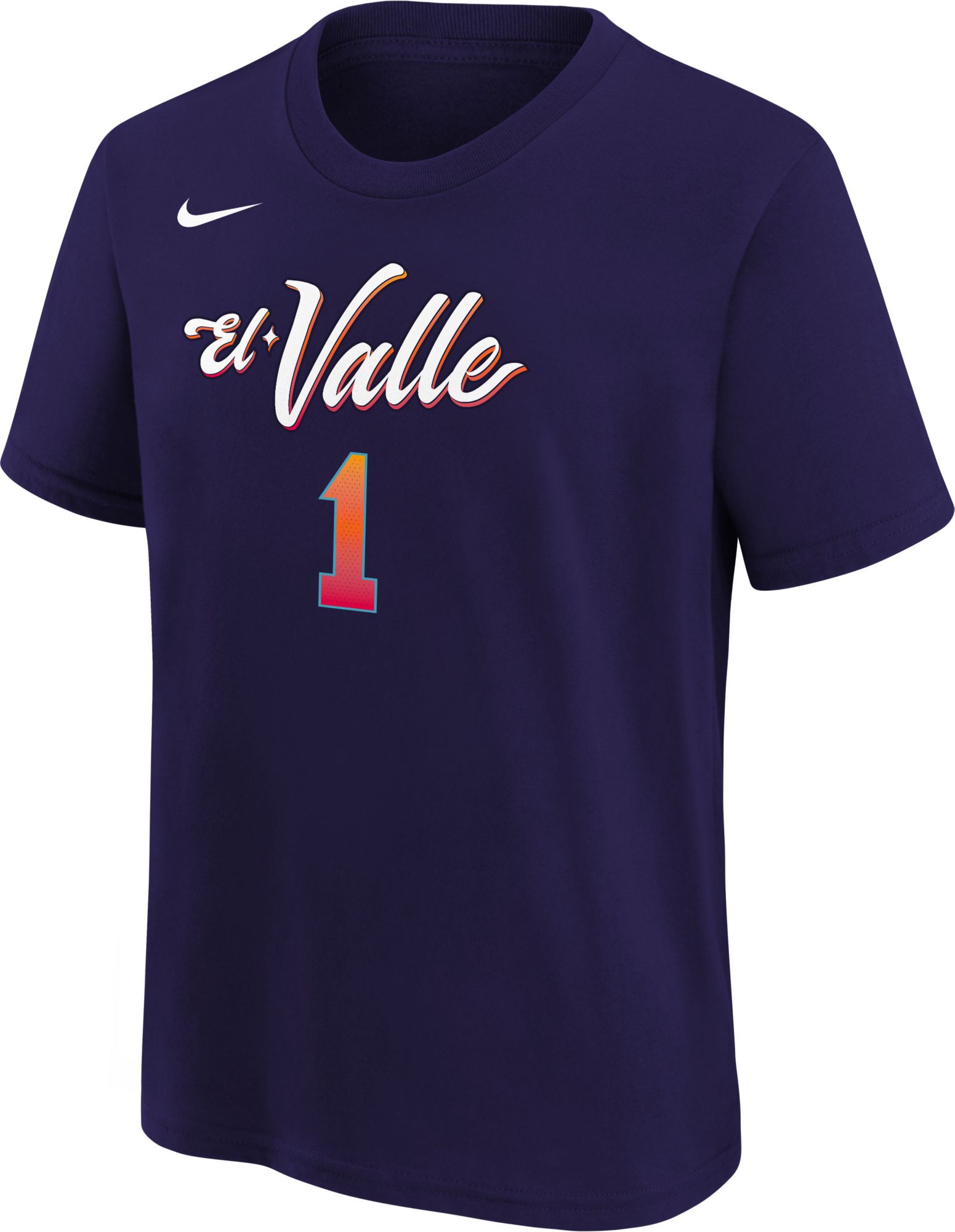 Nike Youth 2023-24 City Edition Phoenix Suns Devin Booker #1 Black T-Shirt