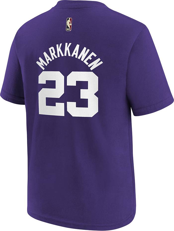 Nike Men's Utah Jazz Lauri Markkanen #23 Black Dri-Fit Swingman Jersey, Large