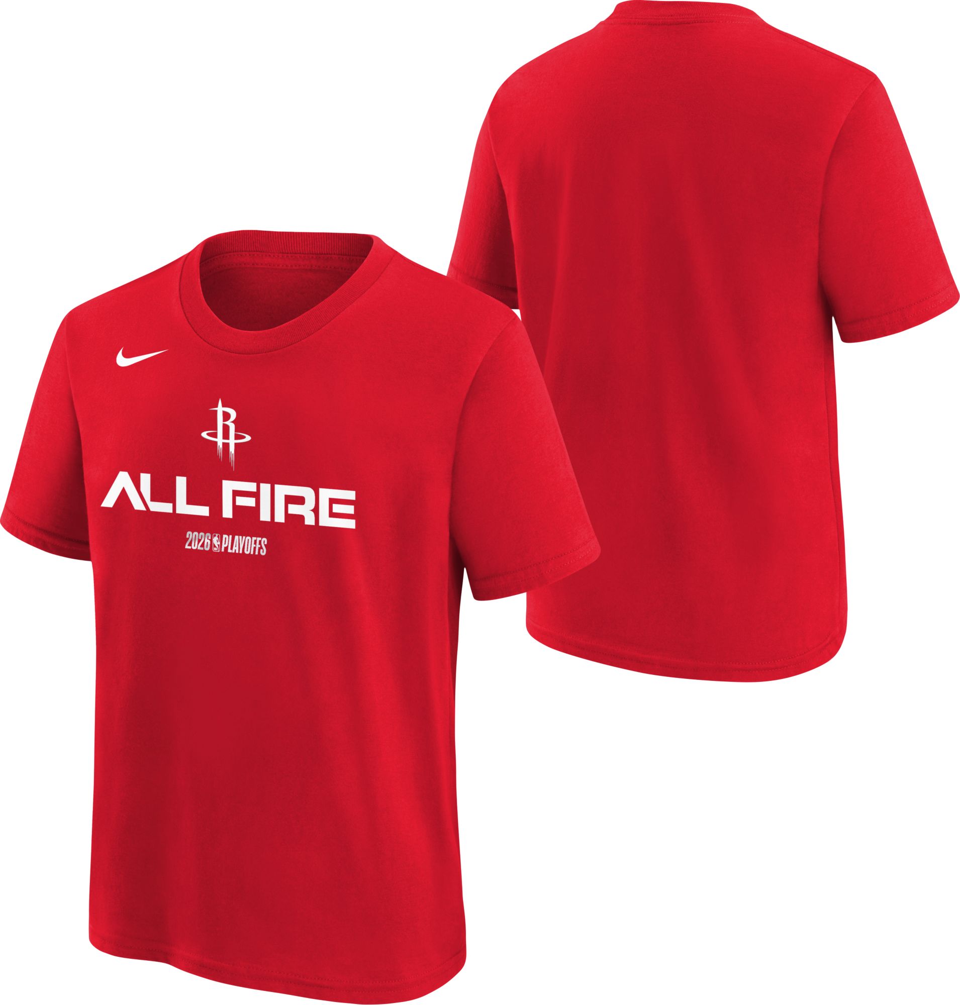 Nike Youth 'ALL FIRE' 2025-26 NBA Playoffs Houston Rockets Mantra T-Shirt product image
