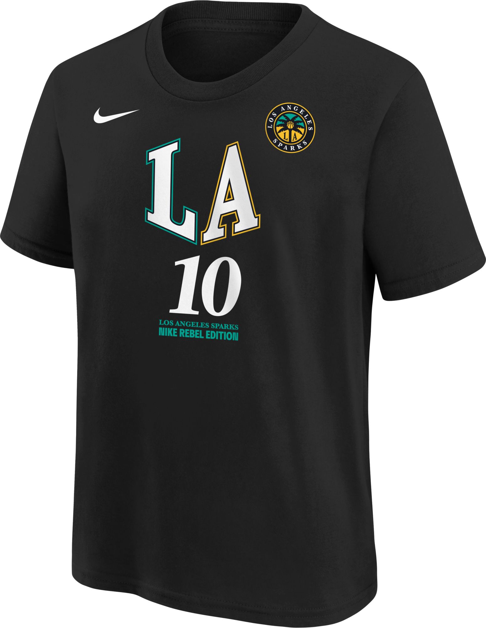 Nike Youth Los Angeles Sparks Black Kelsey Plum #10  Rebel T-Shirt product image