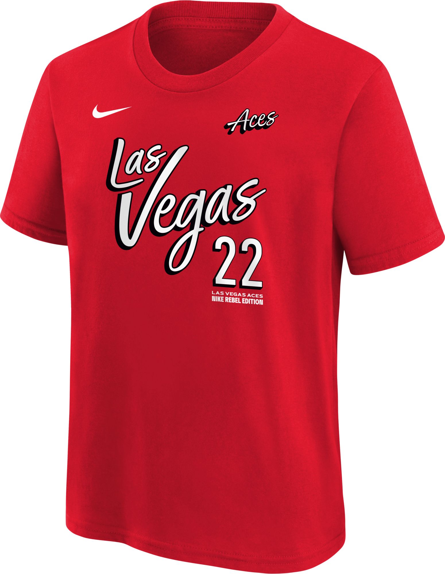 Nike Youth Las Vegas Aces Red A'ja Wilson #22  Rebel T-Shirt product image