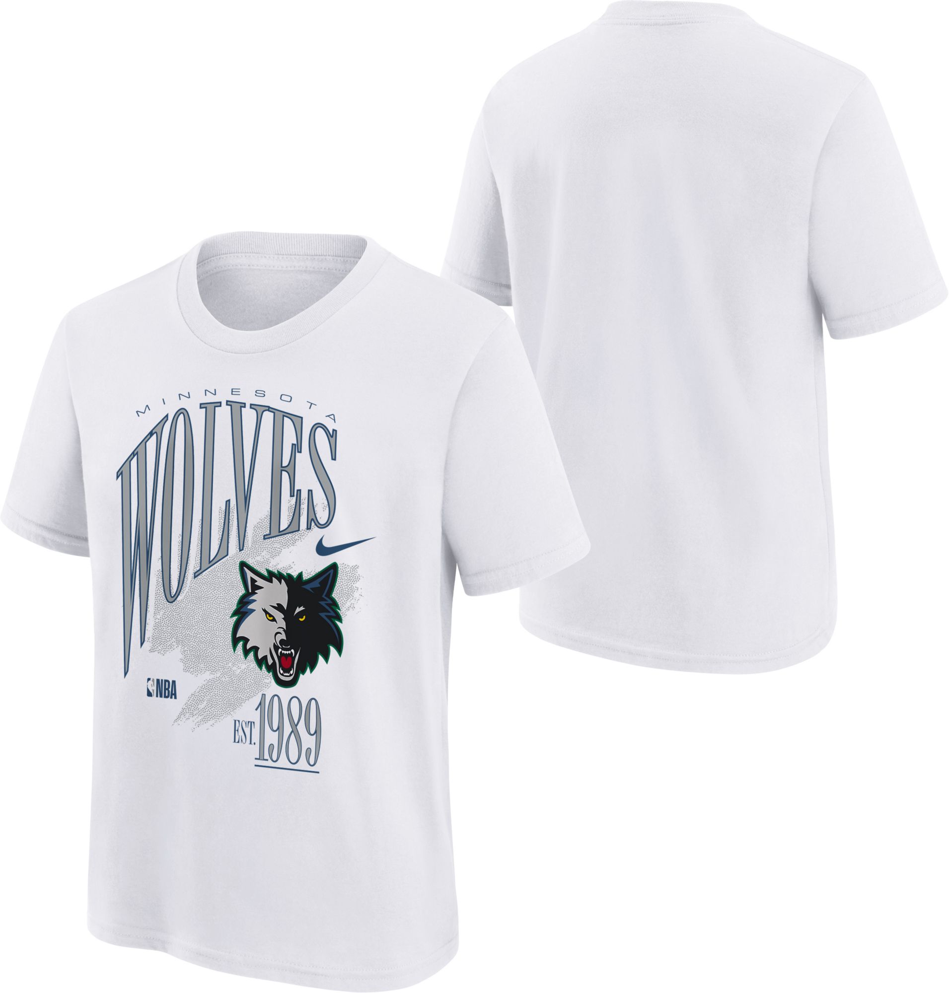 Nike Youth Minnesota Timberwolves White Hardwood Classics Champs T-Shirt product image