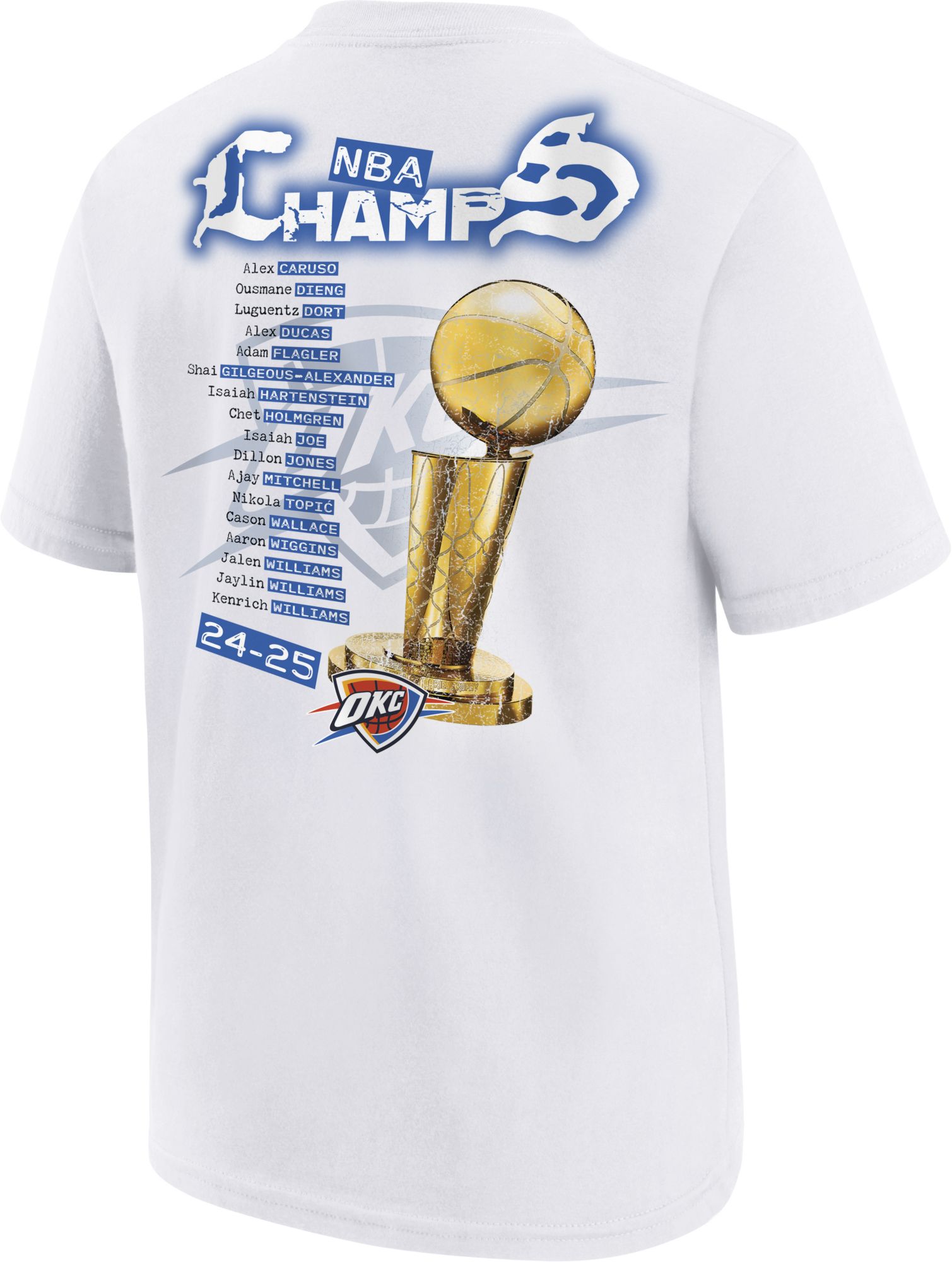 Nike Youth 2025 NBA Champions Oklahoma City Thunder Parade T-Shirt product image