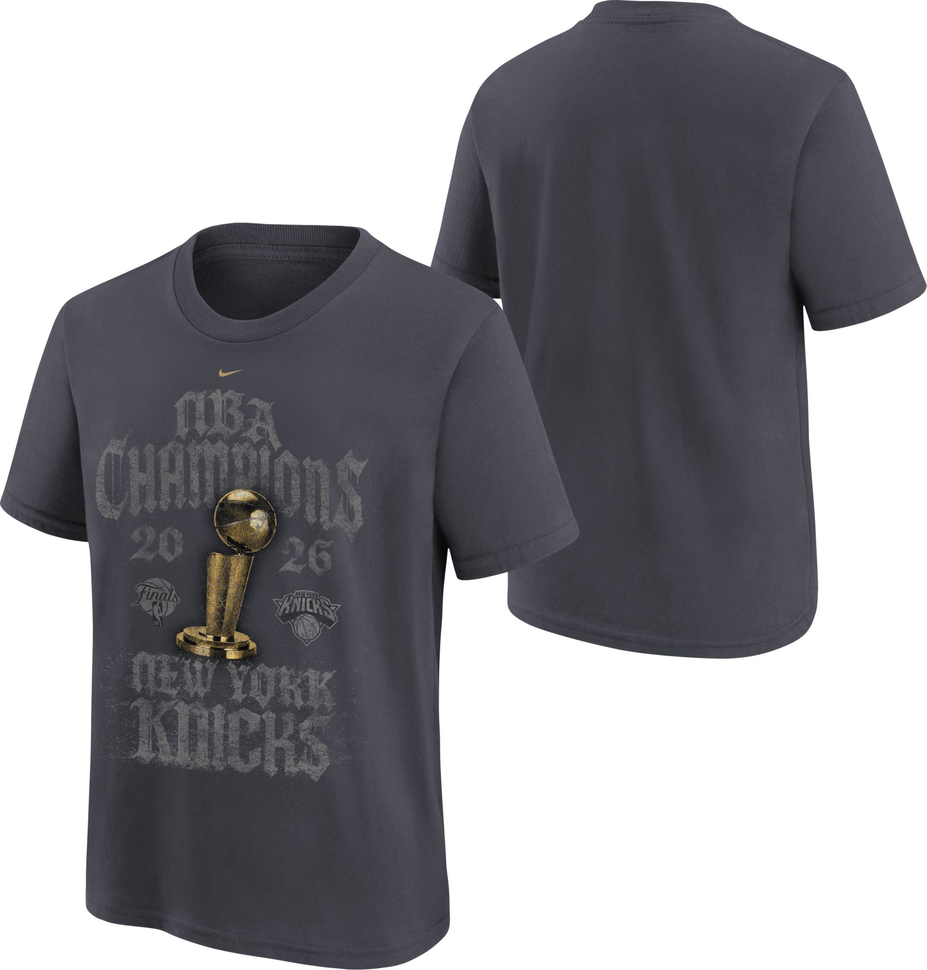 Nike Youth 2026 NBA Champions New York Knicks Authentic Locker Room T-Shirt product image