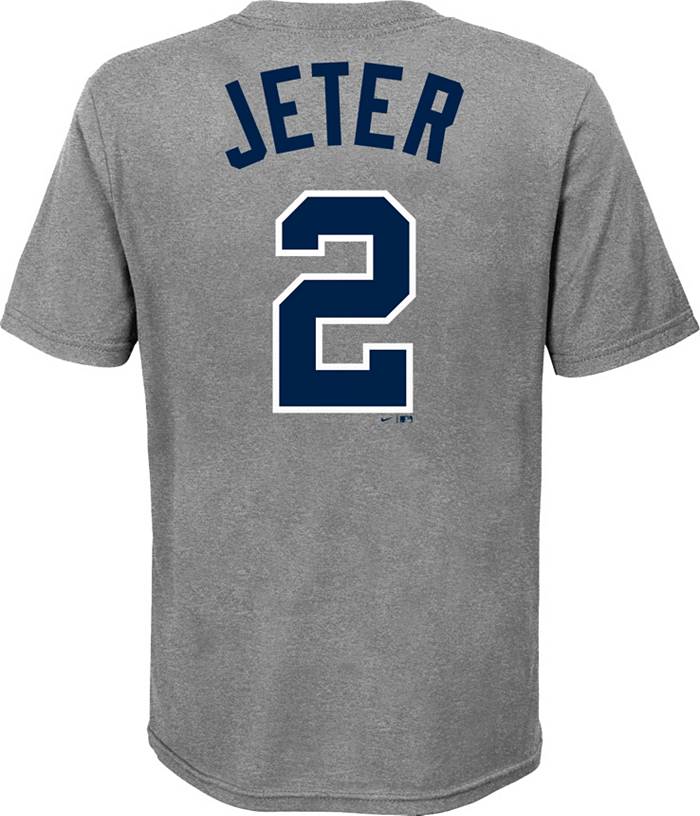 Derek Jeter New York Yankees Nike Road Replica Player Jersey - Gray