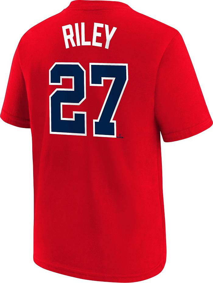 Nike Youth Atlanta Braves Austin Riley #27 Red T-Shirt