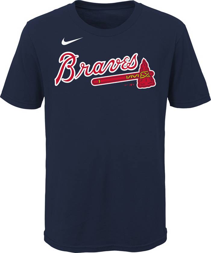 Ozzie Albies Atlanta Braves Men's Navy Backer T-Shirt 