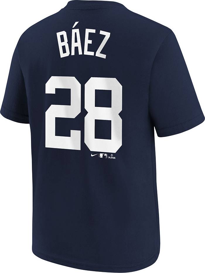 Nike Youth Detroit Tigers Javier Báez #28 Navy Home T-Shirt