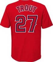 Nike Youth Los Angeles Angels Mike Trout #27 Red T-Shirt product image