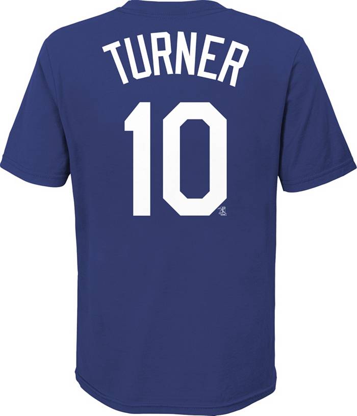New MLB Turner #10 LA Dodgers Boys Jersey Youth Sz M 10/12