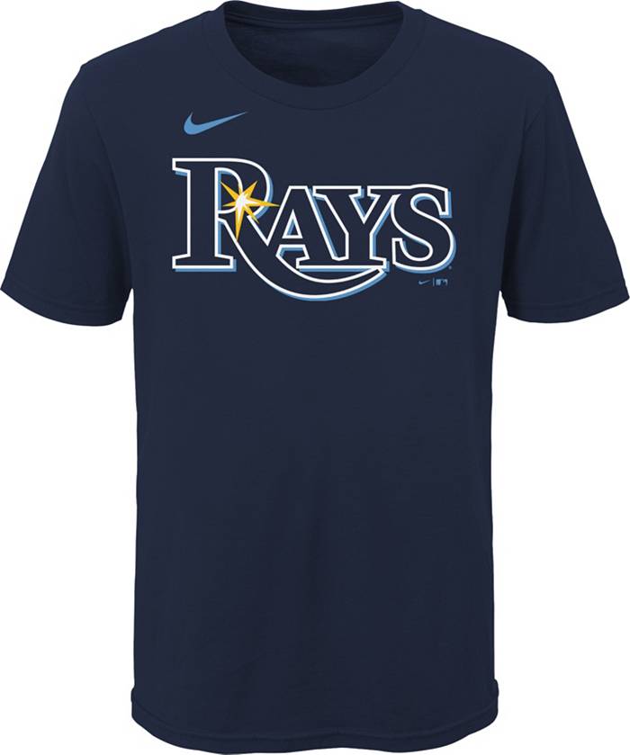 MLB Productions Youth Heathered Gray Tampa Bay Rays Team Baseball Card T-Shirt Size: 2XL