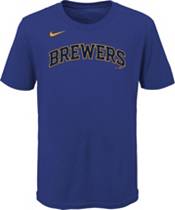 Nike Youth Milwaukee Brewers Christian Yelich #22 Blue T-Shirt product image