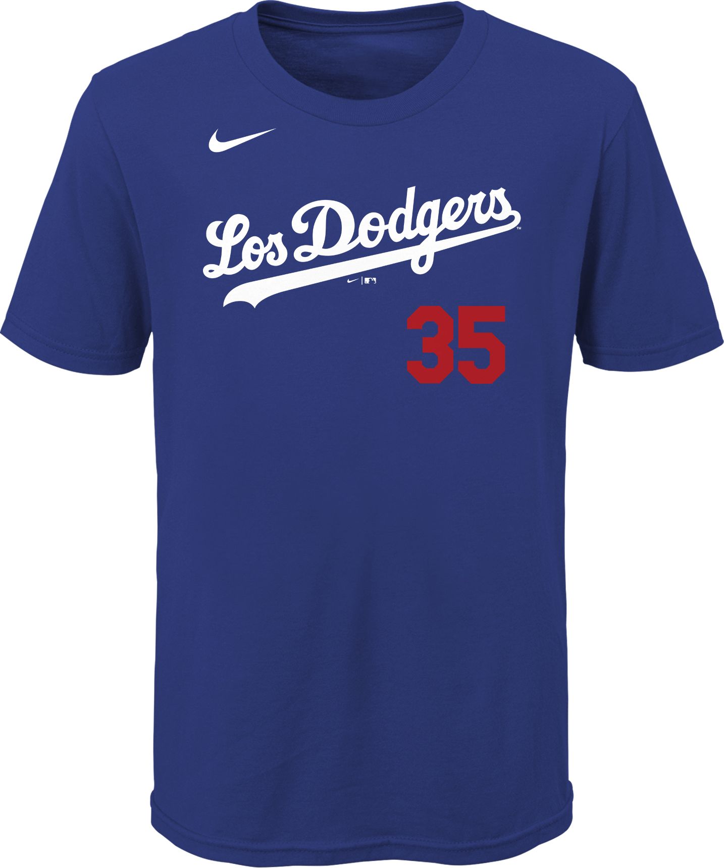 Nike Youth Los Angeles Dodgers Cody Bellinger #35 Royal 2021 City Connect T-Shirt product image