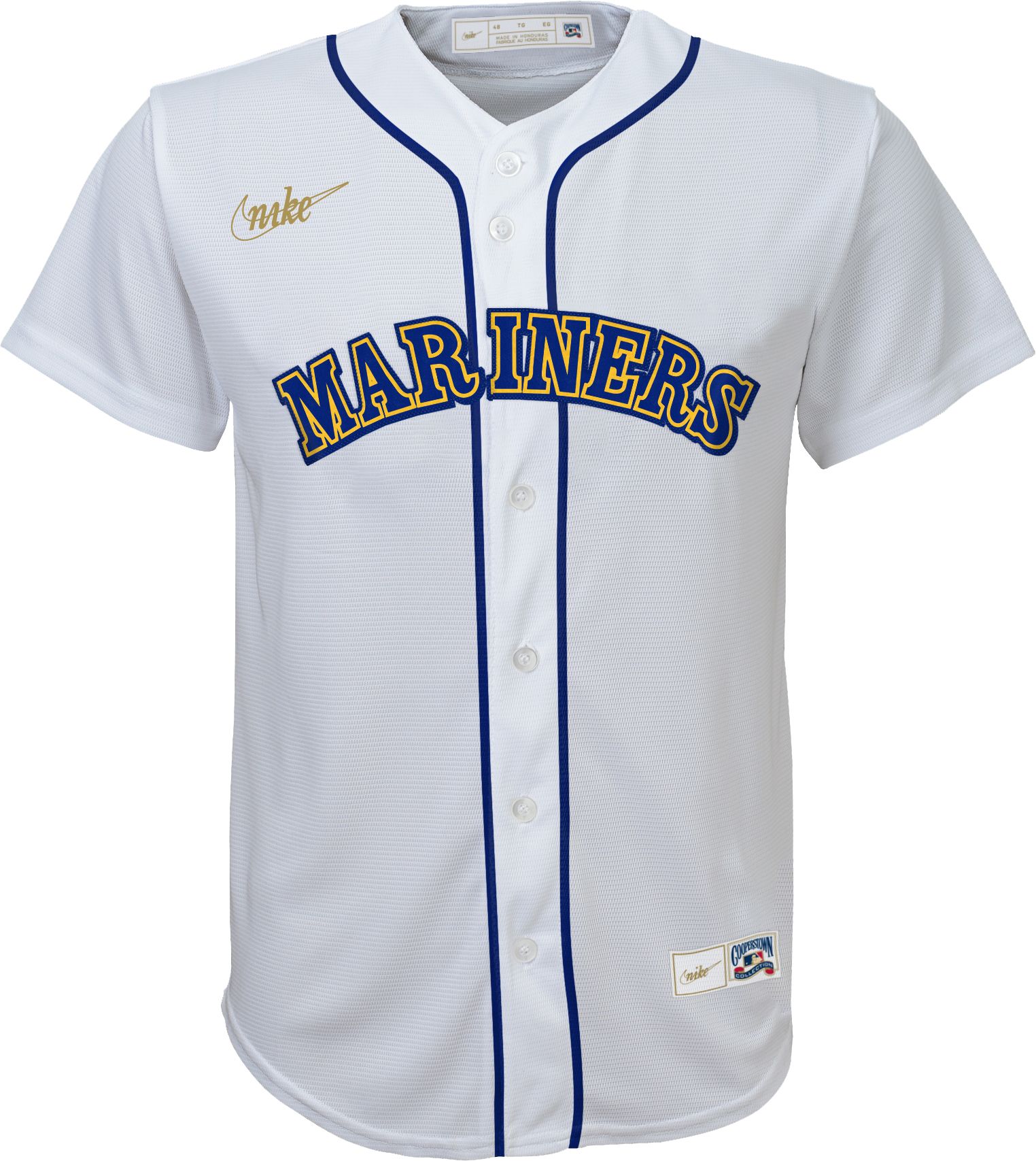 Nike Youth Replica Seattle Mariners Ken Griffey Jr. #24 Cool Base Cooperstown White Jersey product image