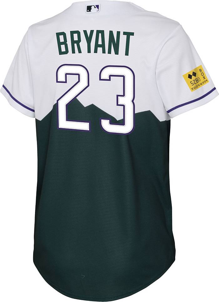 Nike MLB Official Replica Home Jersey Colorado Rockies White