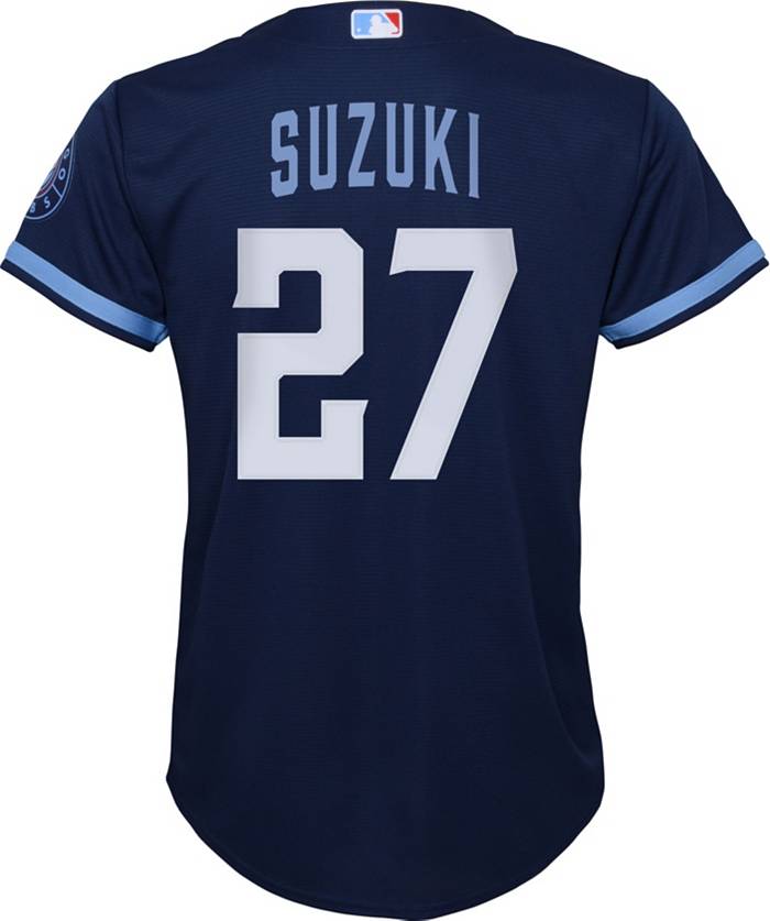 Nike Youth Chicago Cubs City Connect Seiya Suzuki #27 Navy OTC Cool Base  Jersey