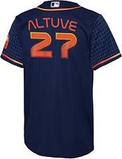 Jose Altuve #27 Houston Astros White KID Jersey Stitched YOUTH Medium  Replica