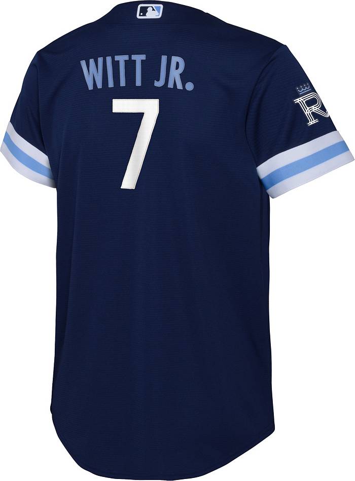 Nike Youth Kansas City Royals City Connect Bobby Witt Jr. #7 Navy OTC Cool  Base Jersey