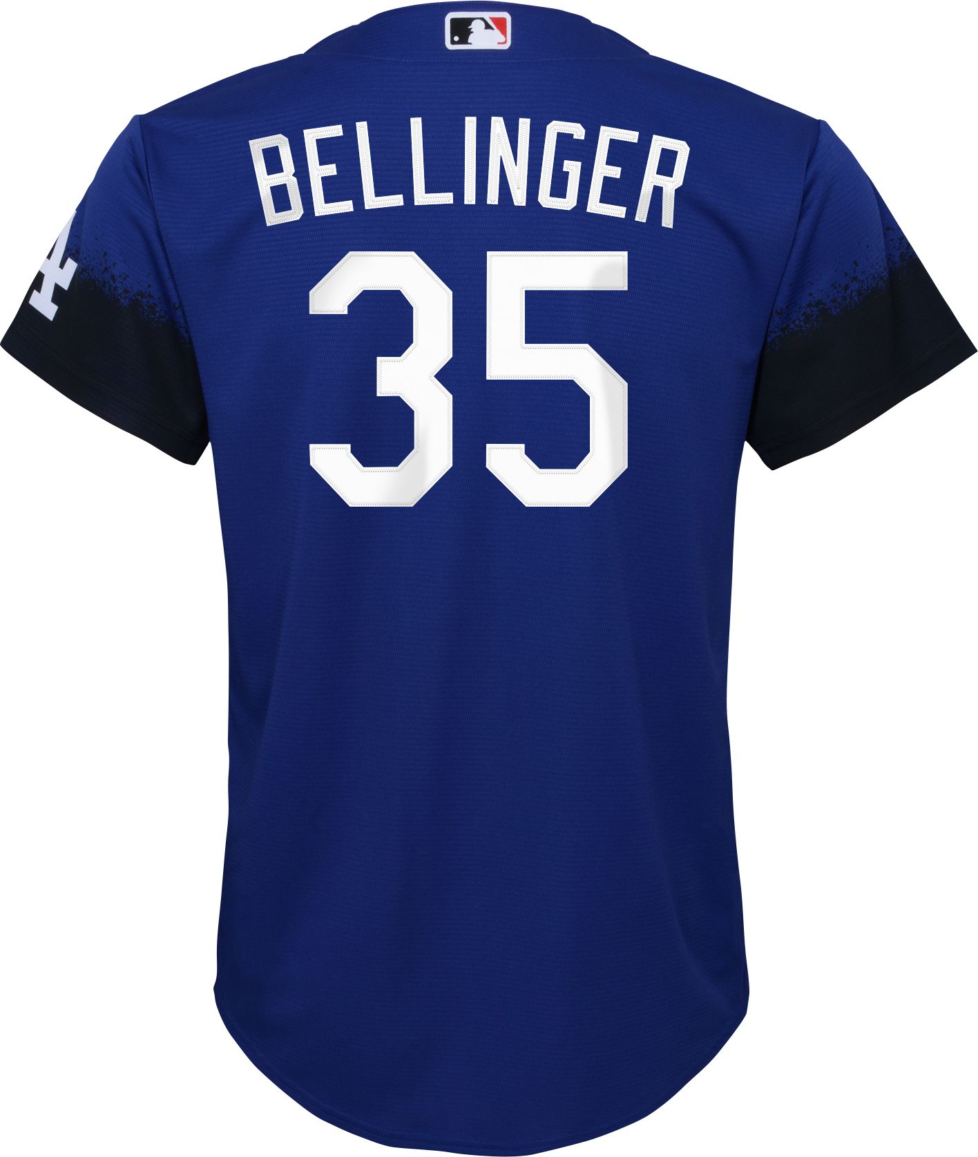 Nike Youth Los Angeles Dodgers Cody Bellinger #35 Royal 2021 City Connect Cool Base Jersey product image