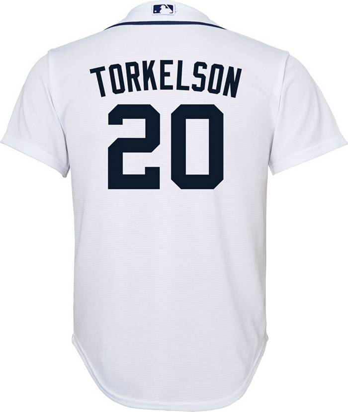 Nike Youth Detroit Tigers Spencer Torkelson #20 White Cool Base Home Jersey