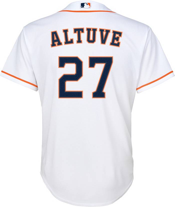 Nike Women's Replica Houston Astros Jose Altuve #27 Cool Base White Jersey