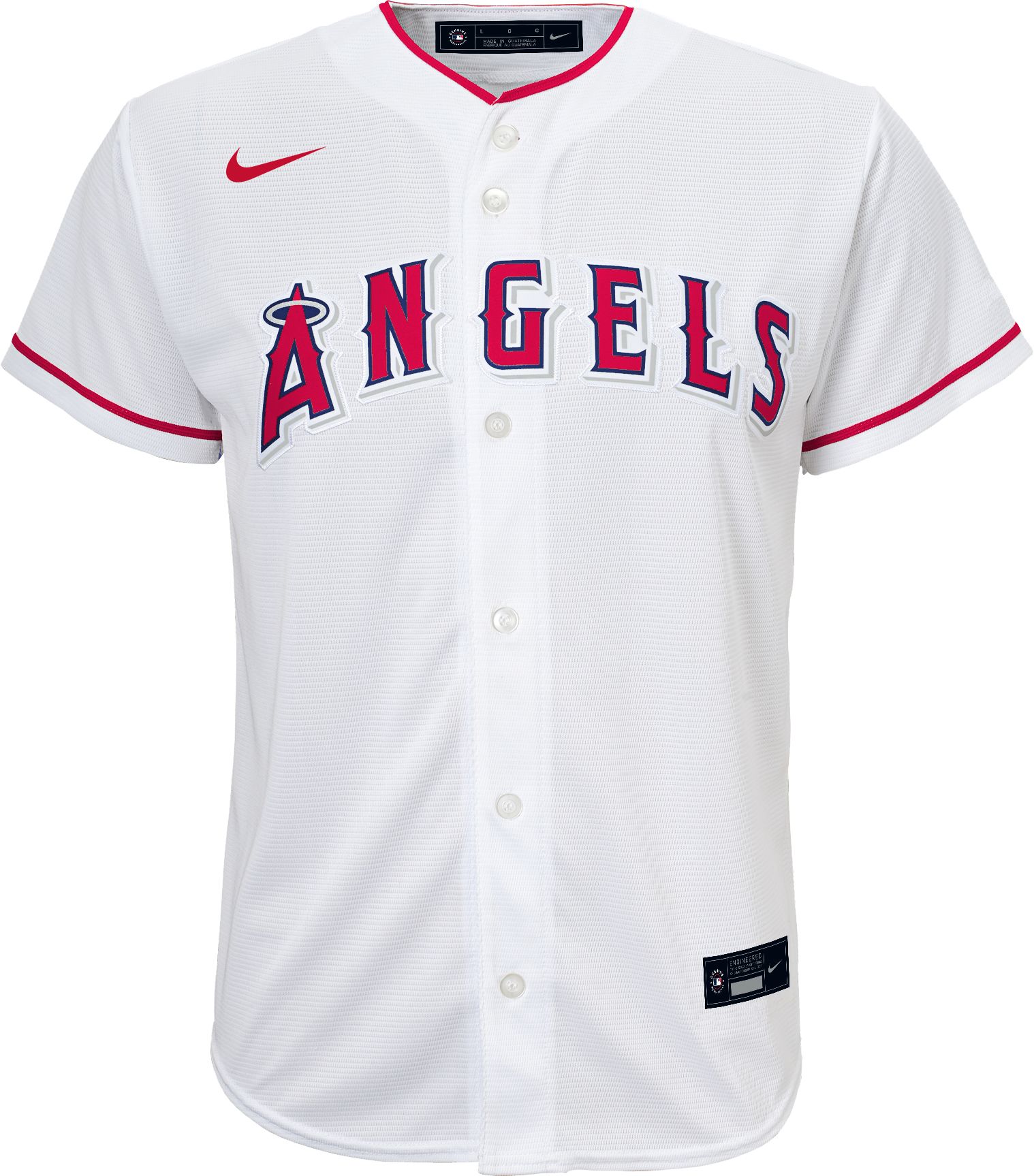 Nike Youth Replica Los Angeles Angels Mike Trout #27 Cool Base White Jersey product image