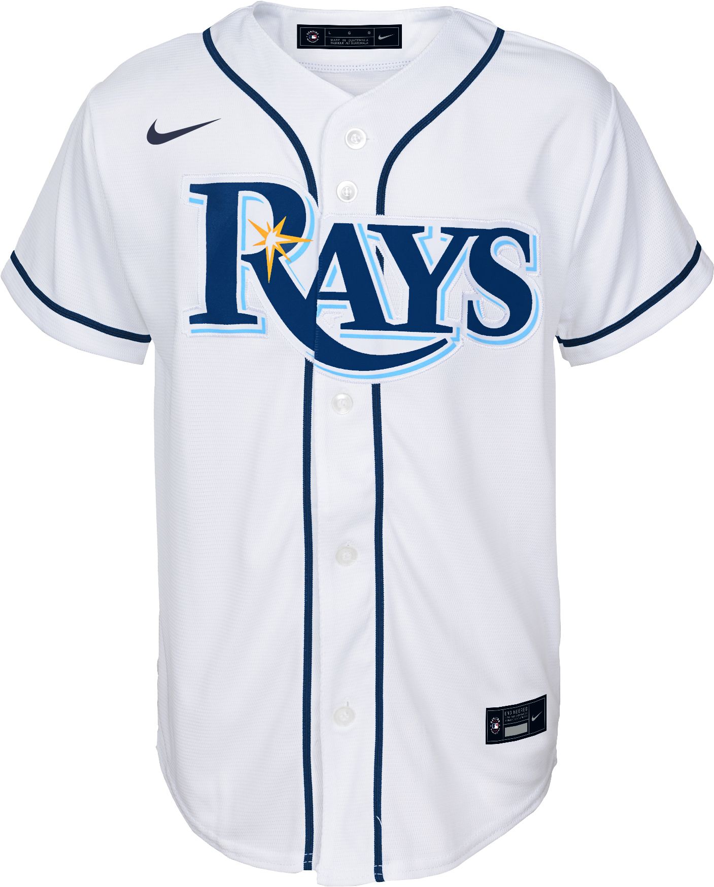 Nike Youth Replica Tampa Bay Rays Kevin Kiermaier #39 Cool Base White Jersey product image