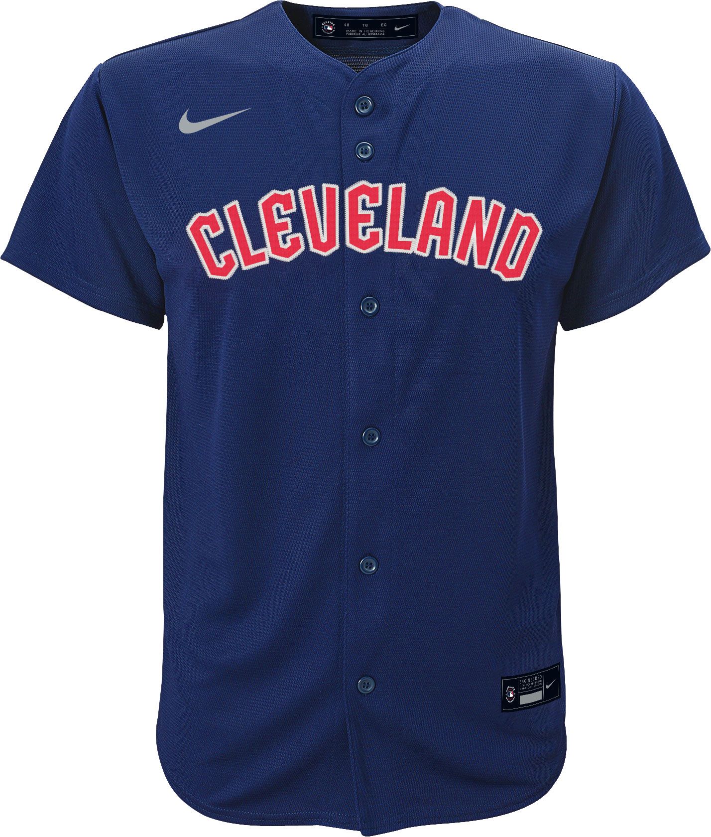 Nike Youth Cleveland Guardians Shane Bieber #57 Navy Cool Base Alternate Jersey