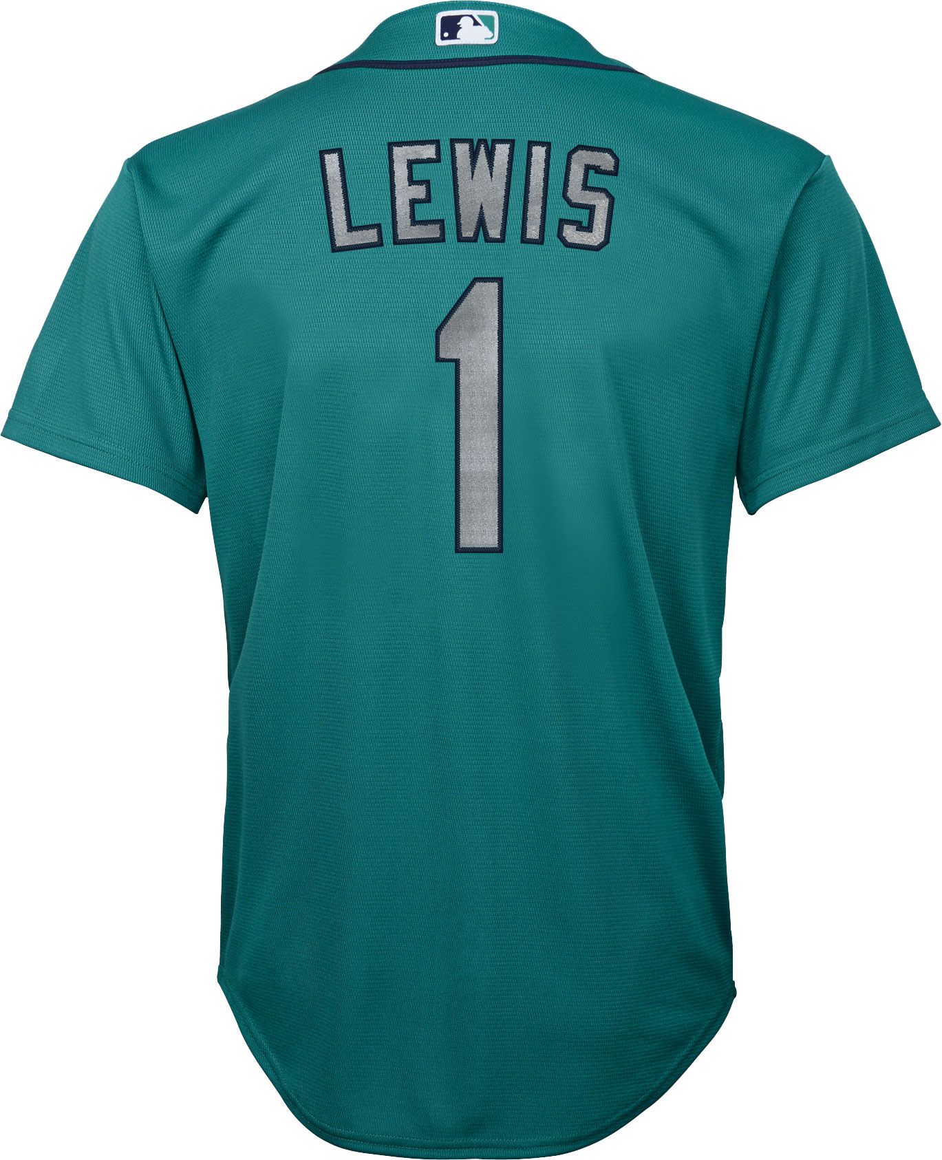Nike Youth Replica Seattle Mariners Kyle Lewis #1 Green Cool Base Jersey product image
