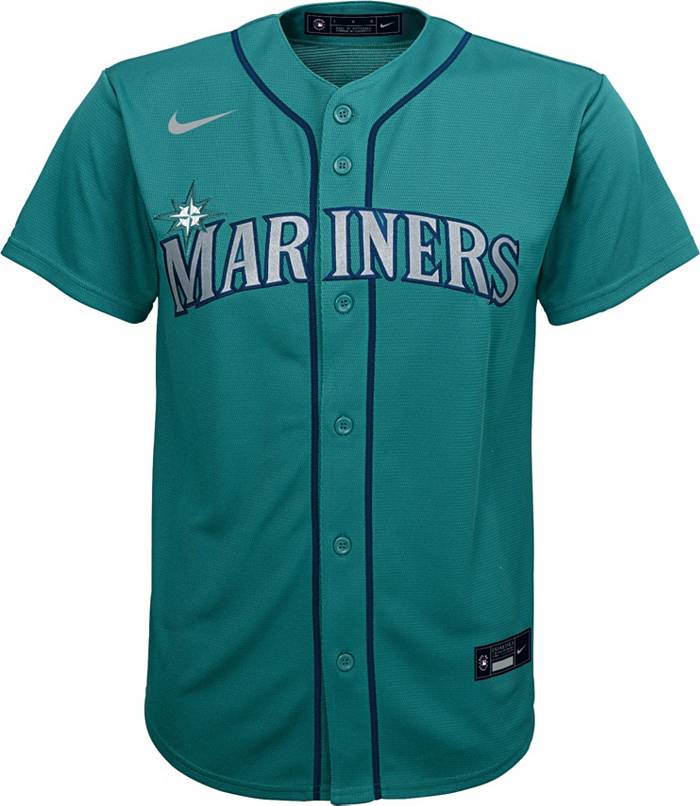 Nike Youth Replica Seattle Mariners Kyle Lewis #1 Green Cool Base Jersey