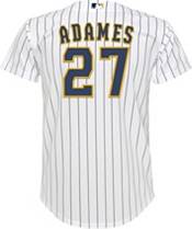 Nike Youth Milwaukee Brewers Willy Adames #27 White Cool Base Alternate Jersey product image