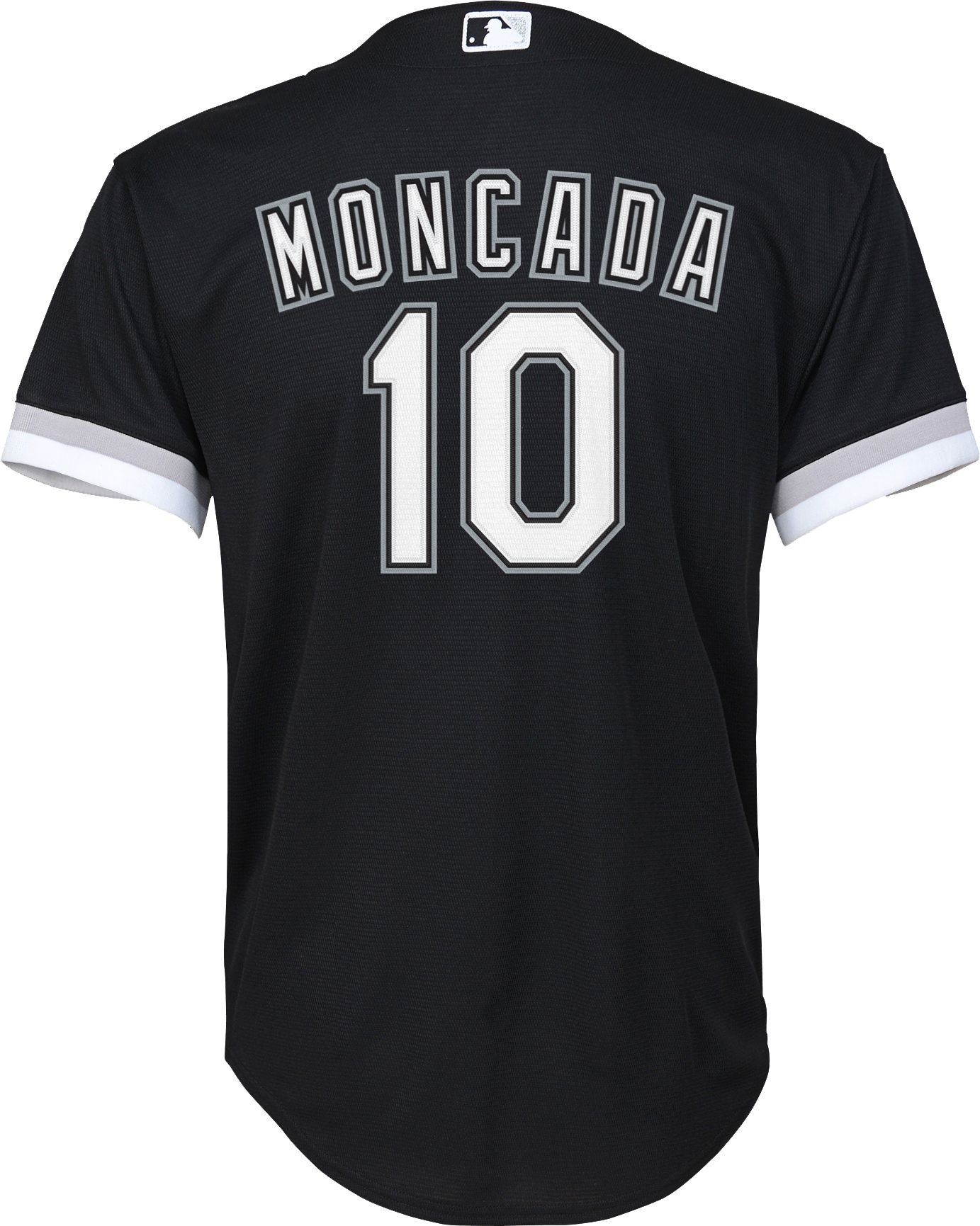 Nike Youth Replica Chicago White Sox Yoan Moncada #10 Cool Base Black Jersey product image