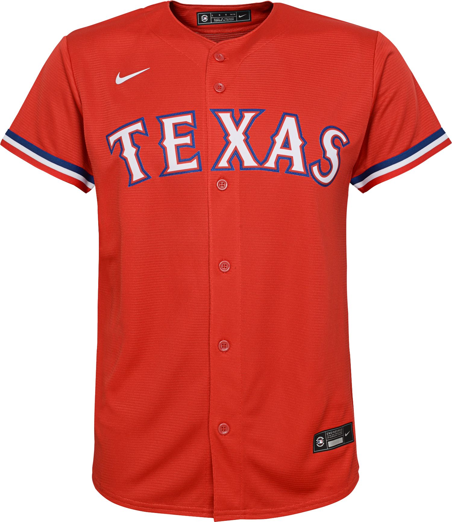 Nike Youth Replica Texas Rangers Joey Gallo #13 Cool Base Red Jersey product image