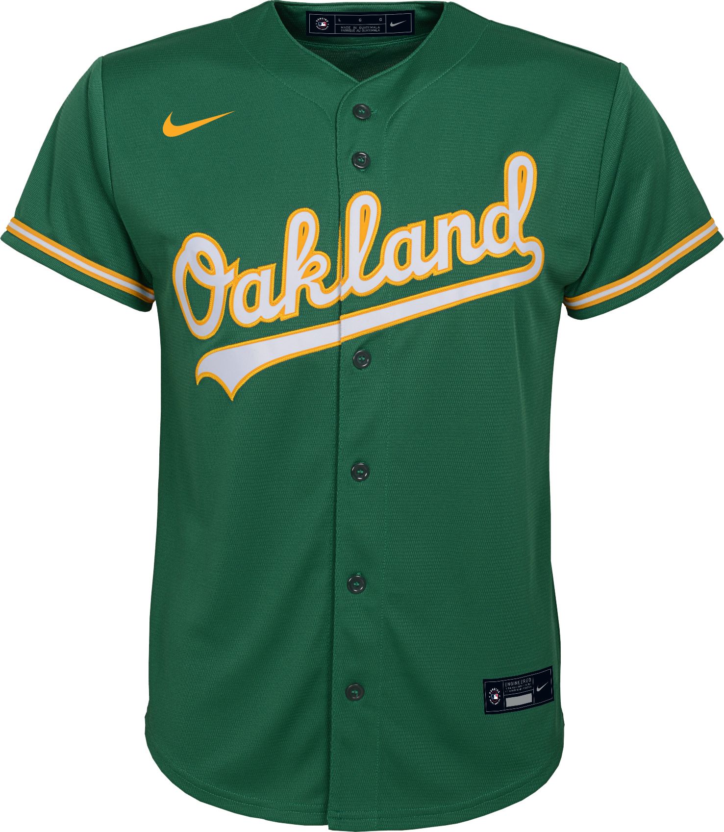 Nike Youth Replica Athletics Matt Chapman #26 Cool Base Green Jersey product image