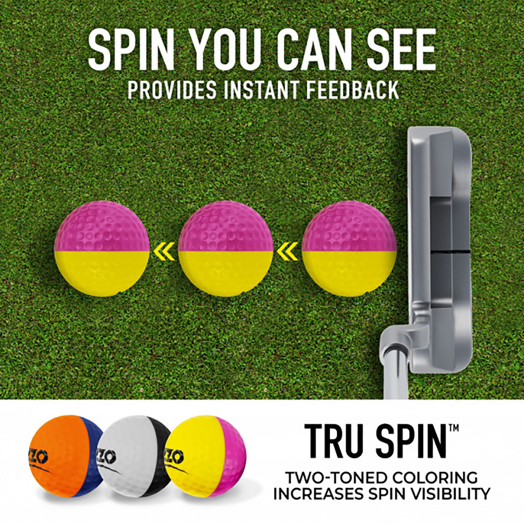 Izzo Tru-Spin Practice Golf Balls - 12 Pack