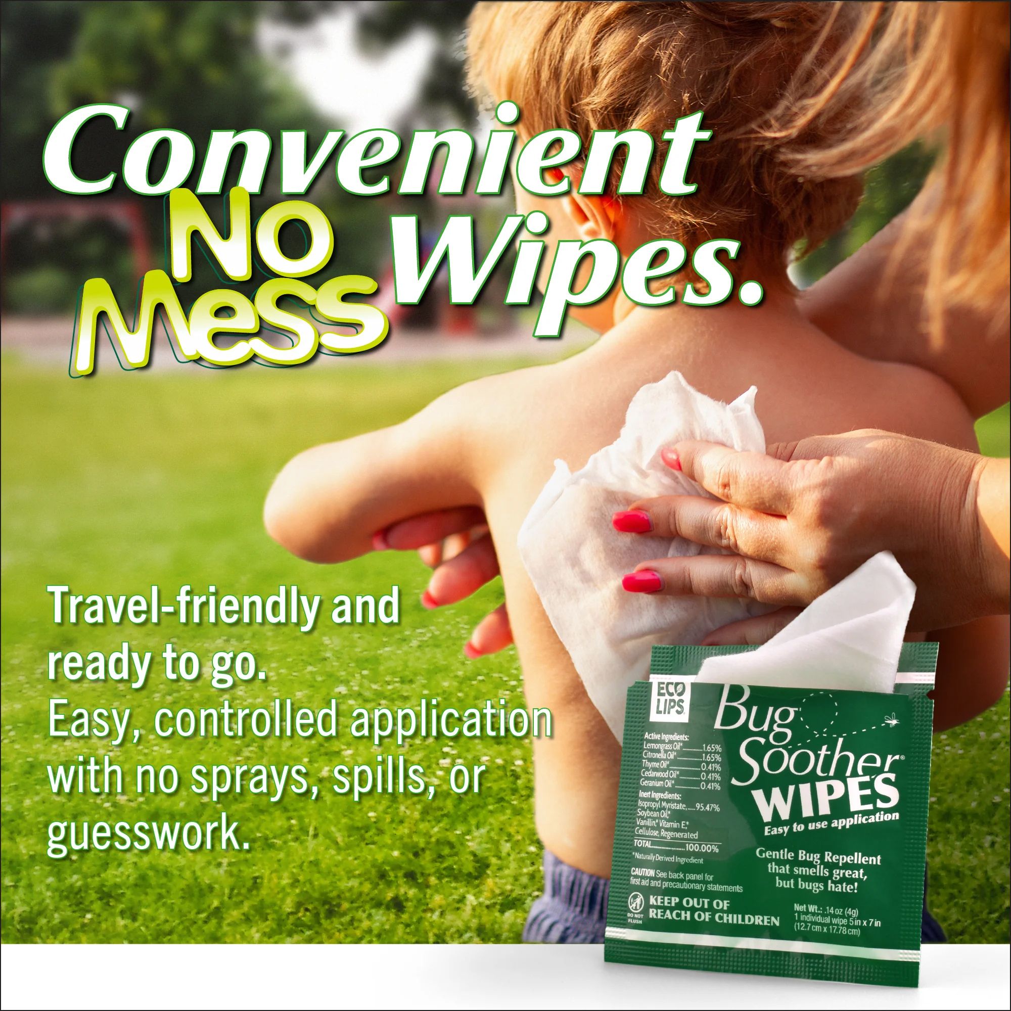 Bug Soother Insect Repellent Wipes- 15 Count product image