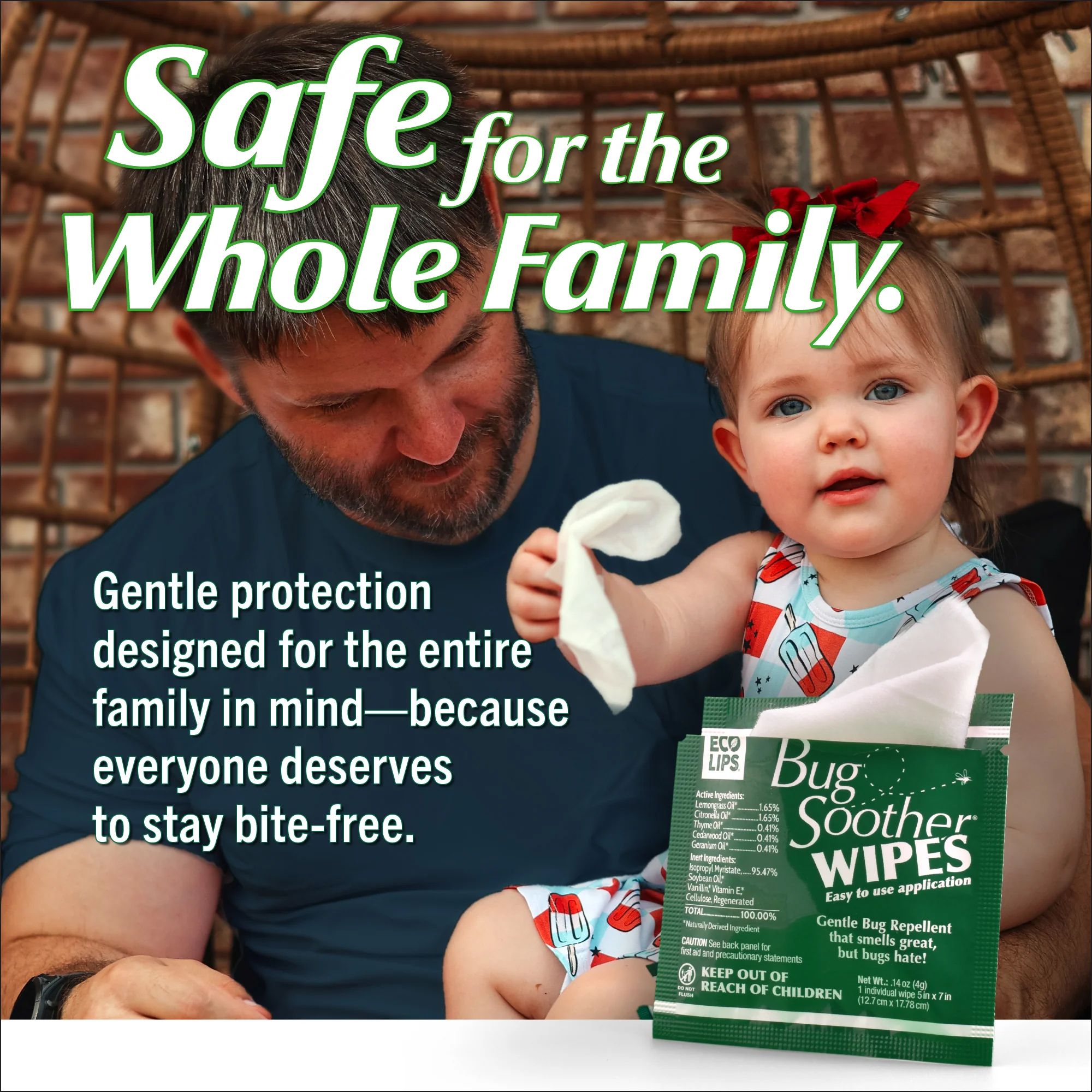 Bug Soother Insect Repellent Wipes- 15 Count product image