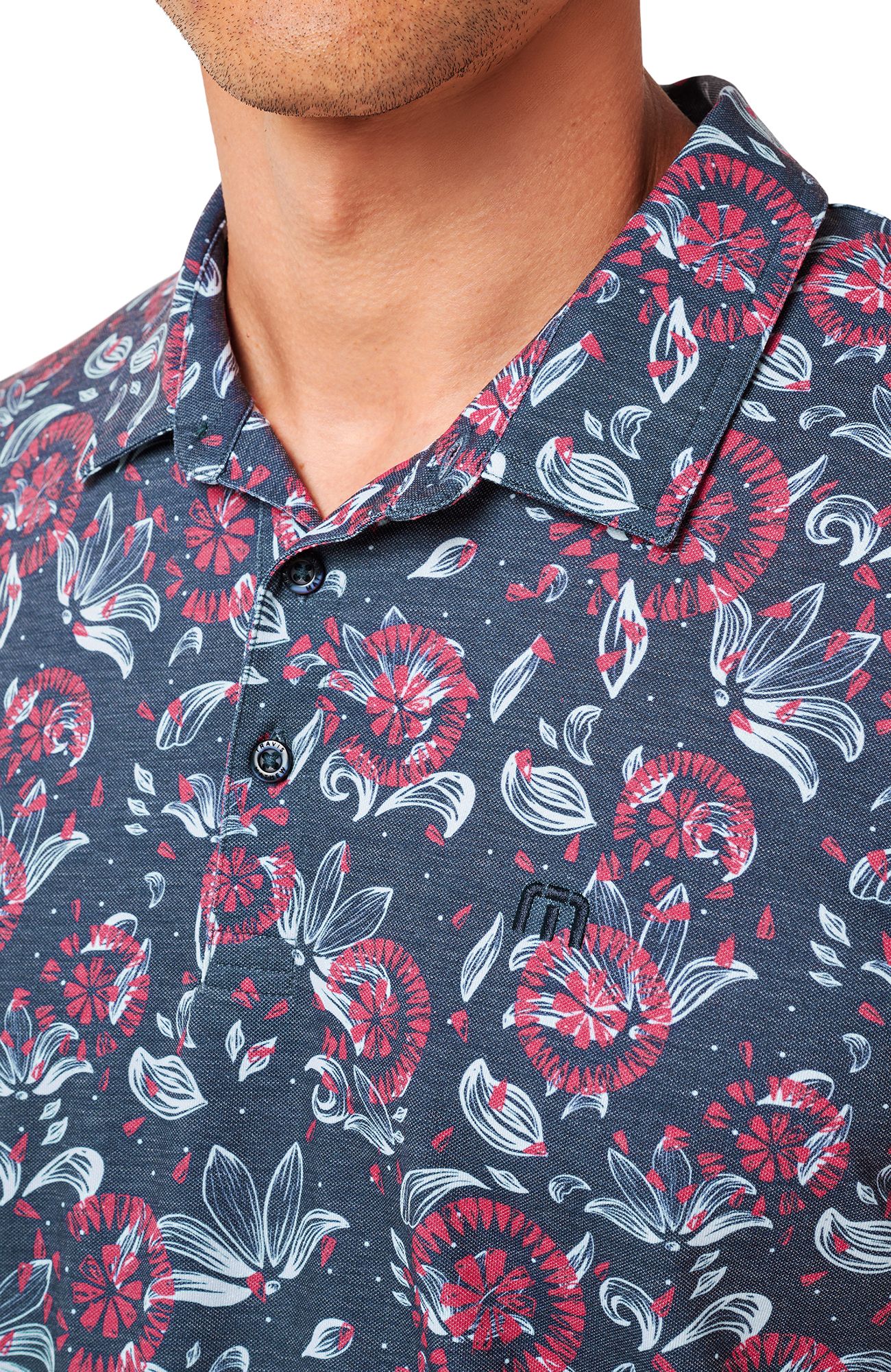 TravisMathew Men's Featherweight Flourish Golf Polo product image