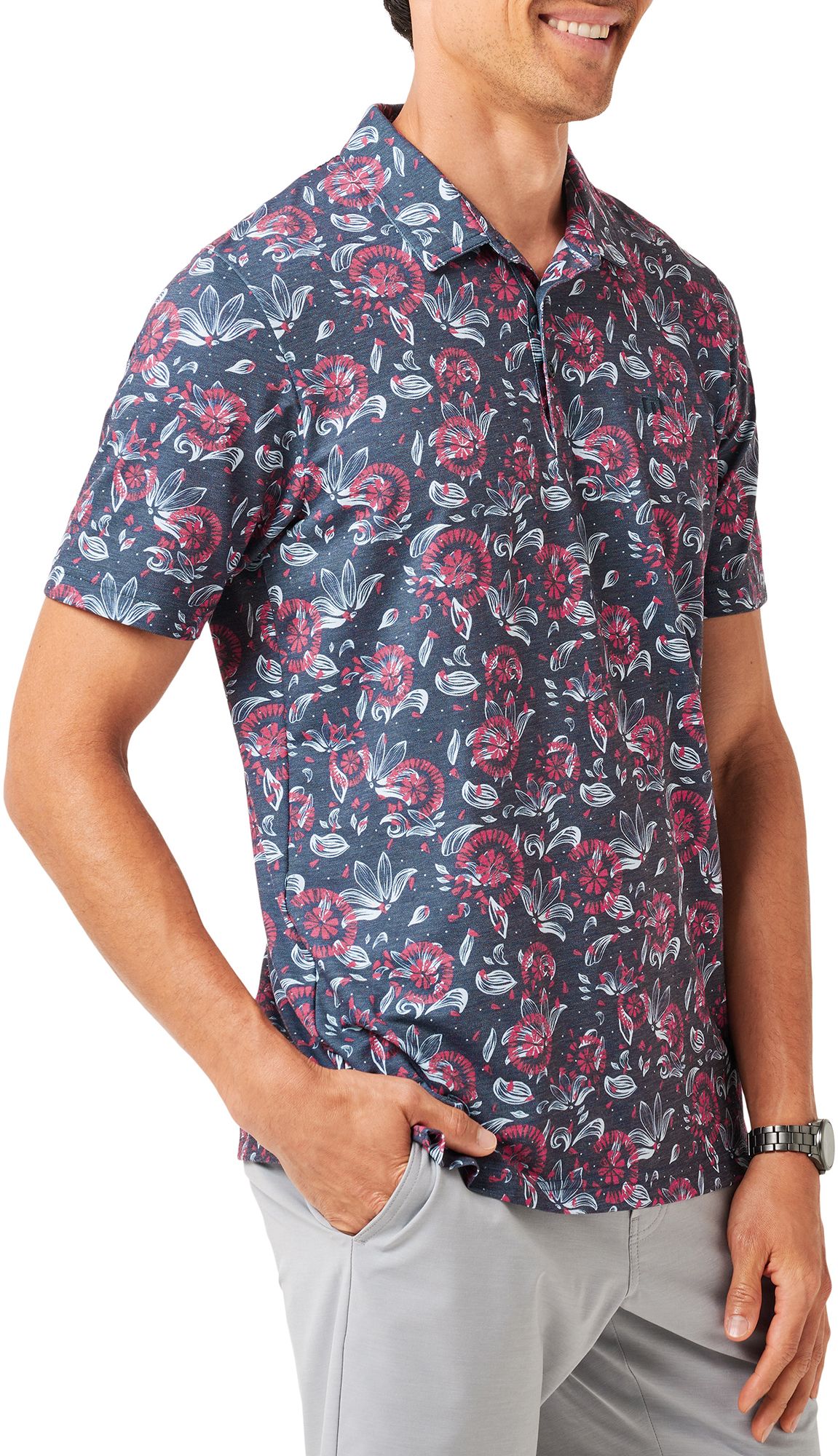 TravisMathew Men's Featherweight Flourish Golf Polo product image