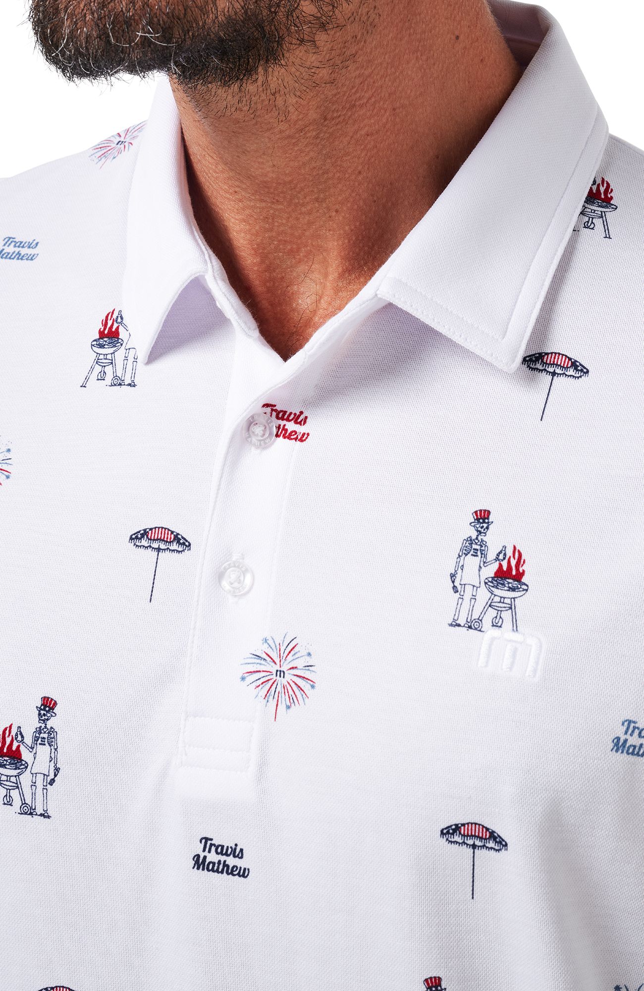 TravisMathew Mens Neighborhood Party Golf Polo product image