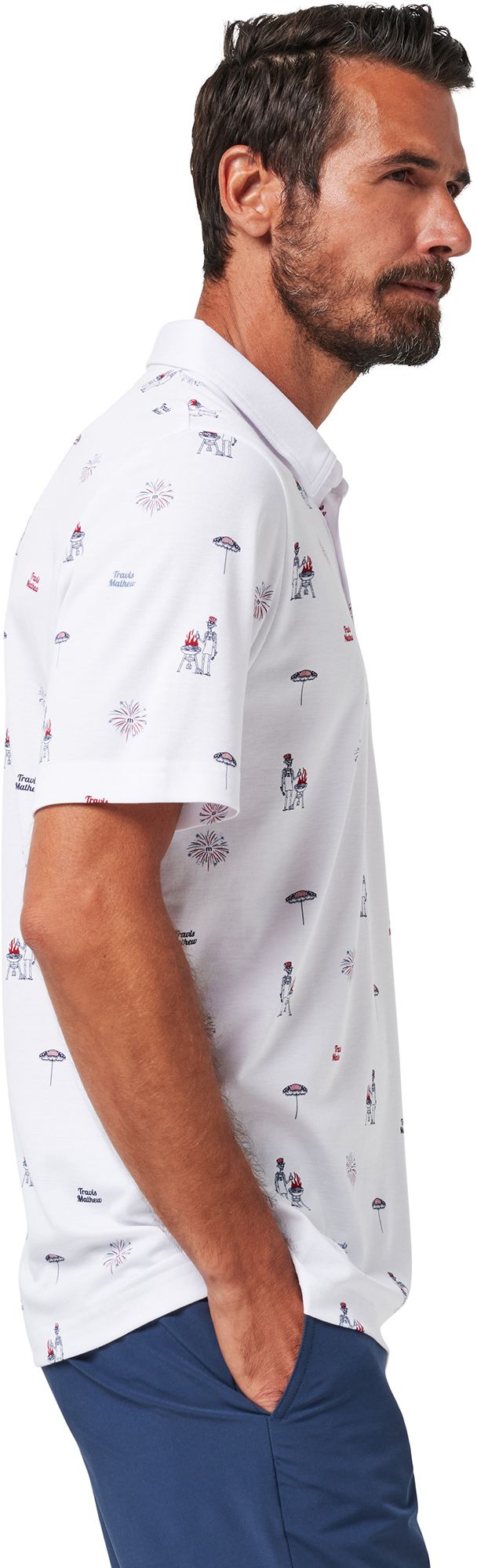 TravisMathew Mens Neighborhood Party Golf Polo product image