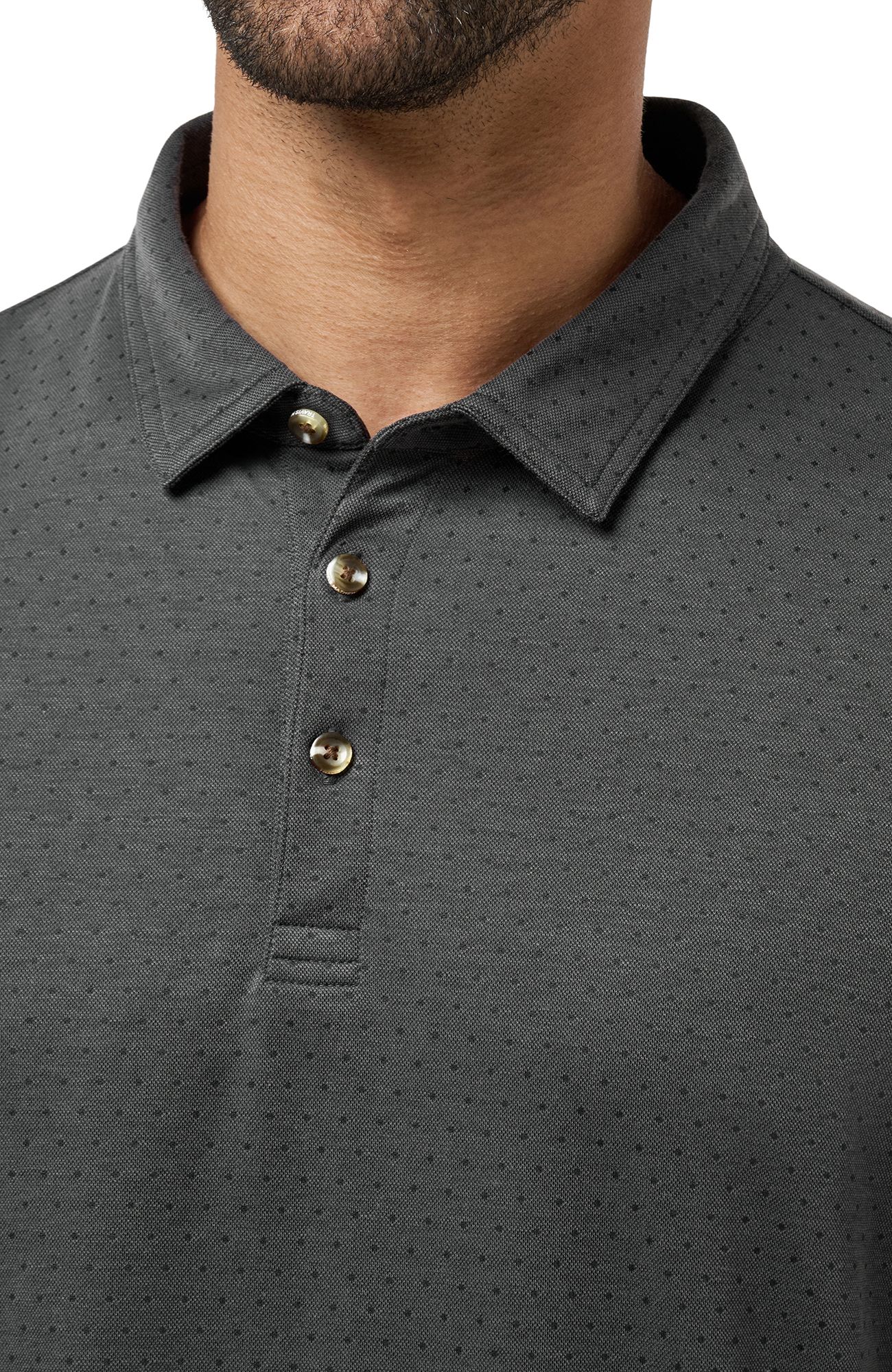 TravisMathew Men's Handsome Town Long Sleeve Golf Polo product image