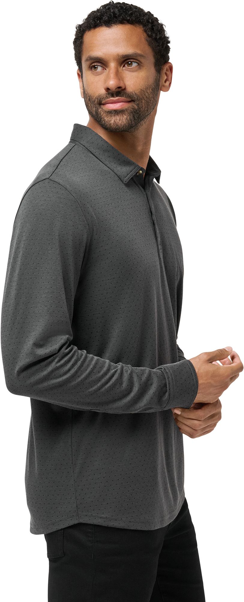 TravisMathew Men's Handsome Town Long Sleeve Golf Polo product image