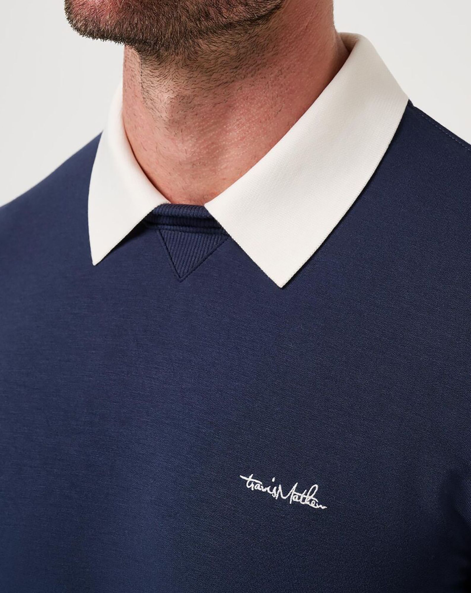TravisMathew Men's Amenities Collar Golf Crewneck product image