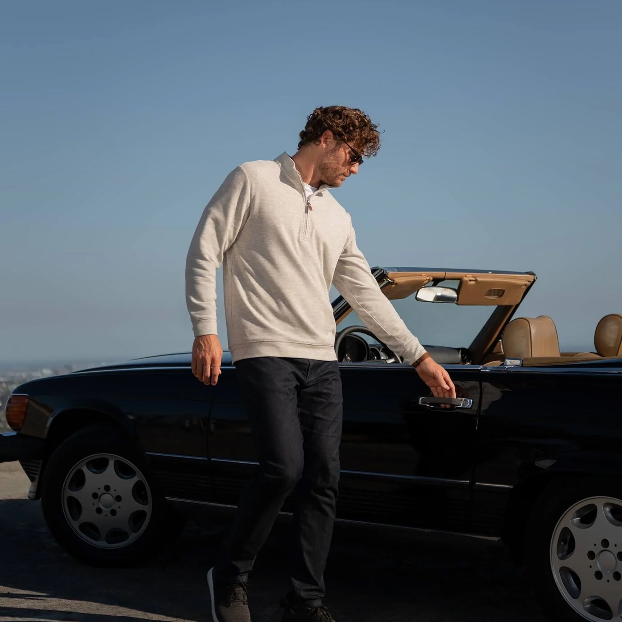 TravisMathew Men's Cloud Sweater Golf ¼ Zip product image