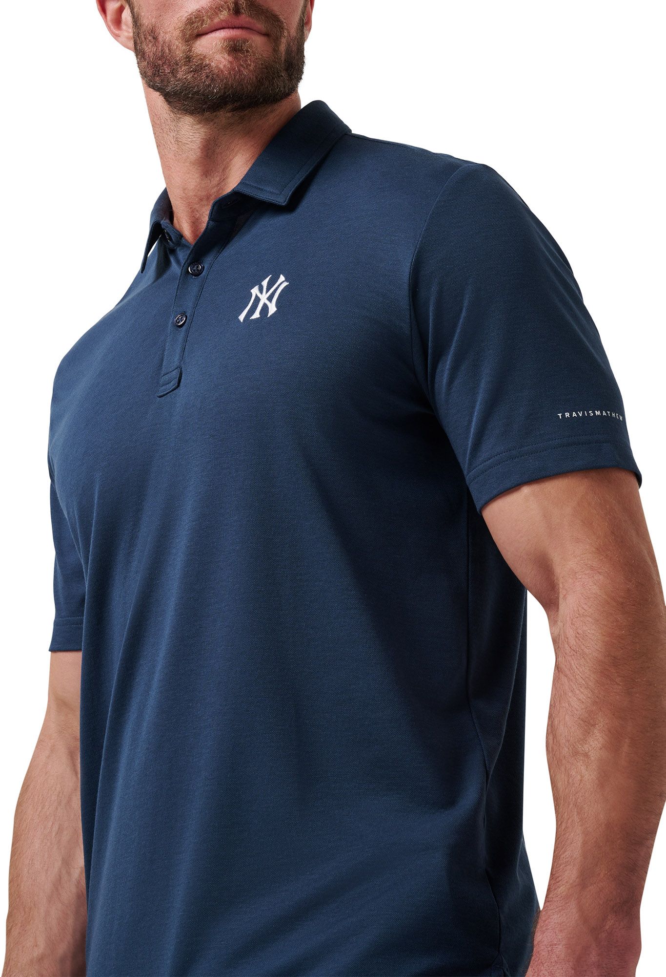 TravisMathew Men's New York Yankees Navy Polo product image