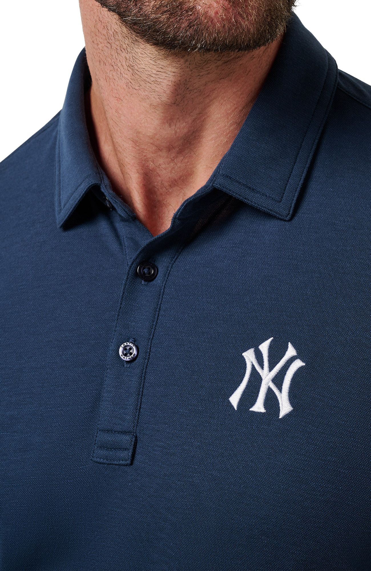 TravisMathew Men's New York Yankees Navy Polo product image