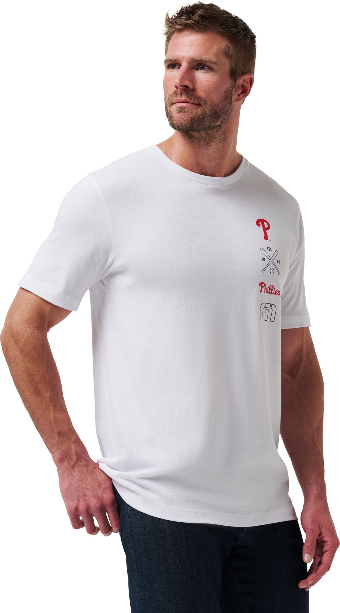 TravisMathew Men's Philadelphia Phillies White Sunset Slam T-Shirt product image