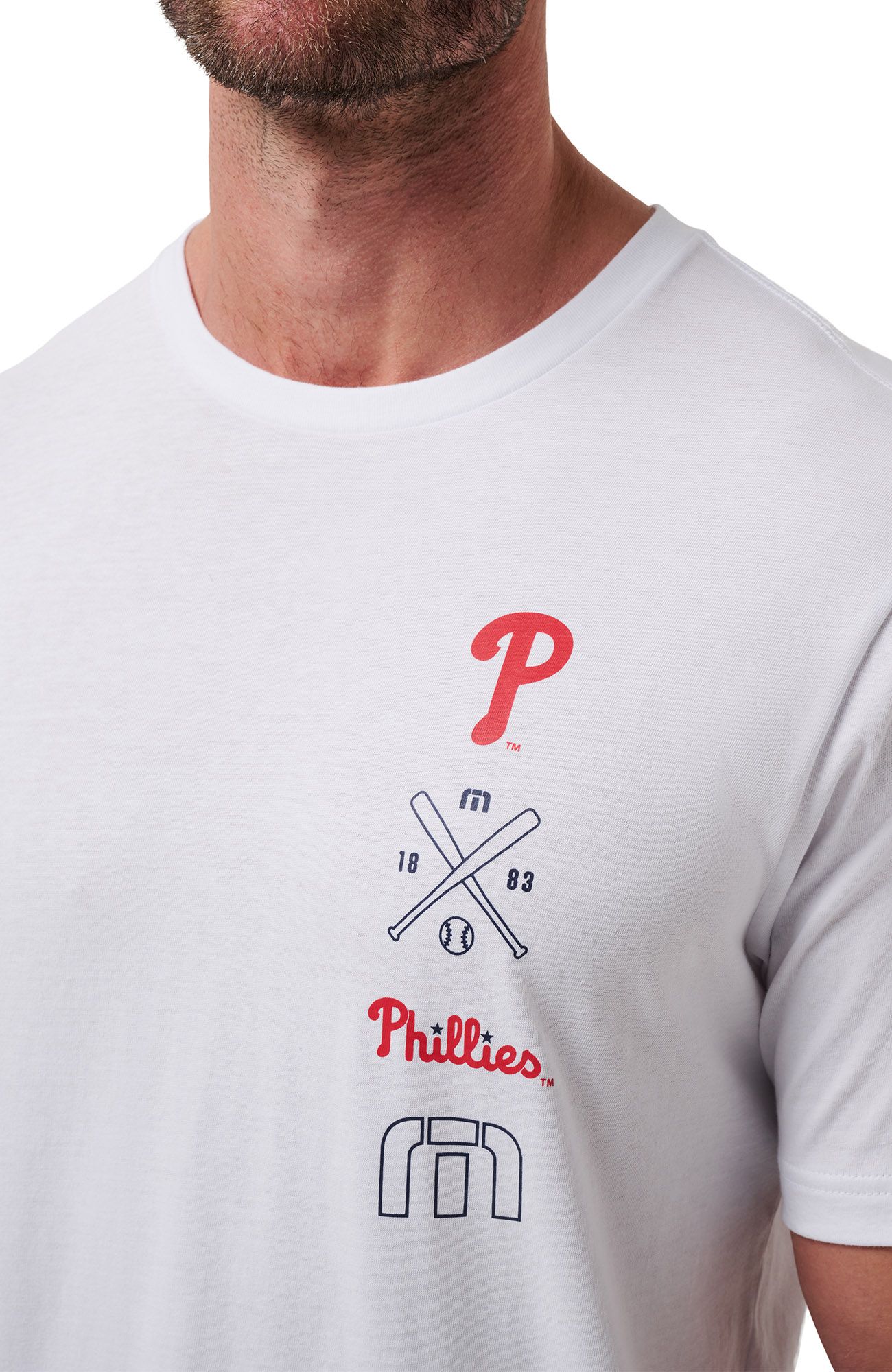 TravisMathew Men's Philadelphia Phillies White Sunset Slam T-Shirt product image